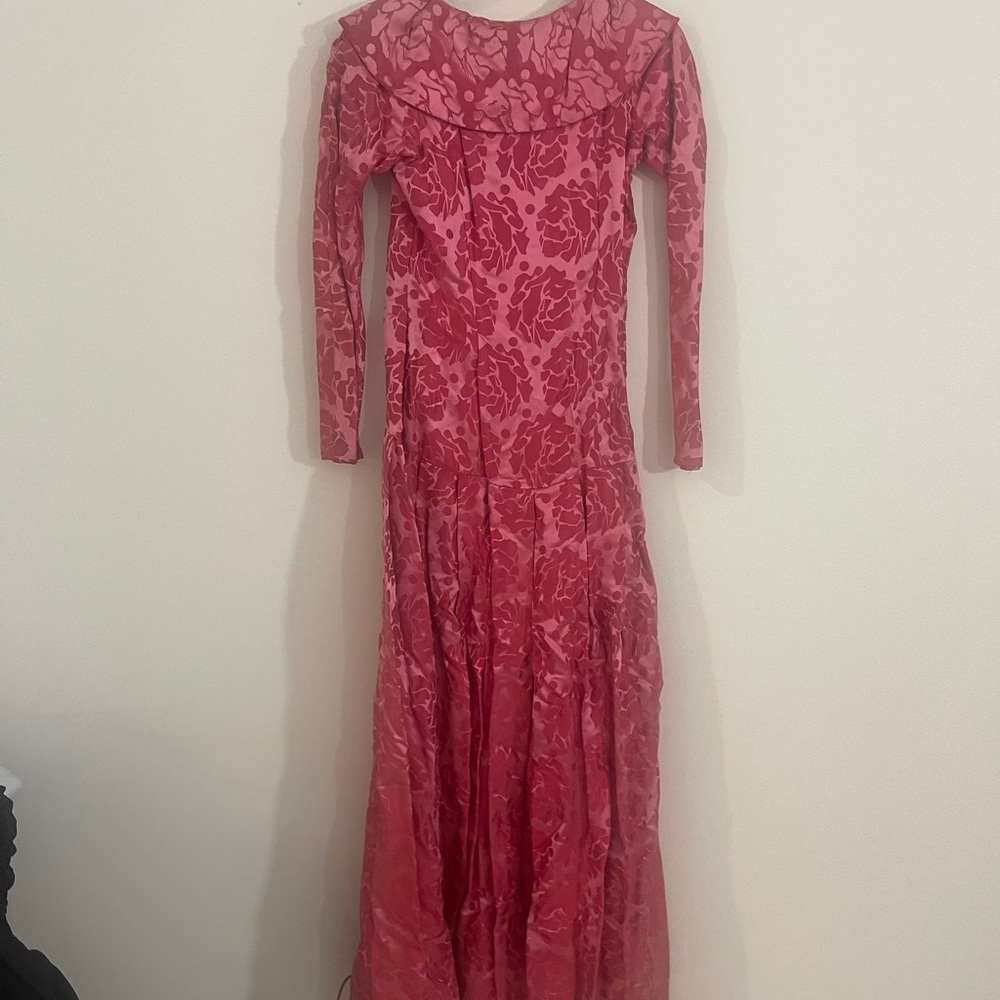 Vintage Estévez vivid rose hostess gown, Size Small. - Picture 5 of 13